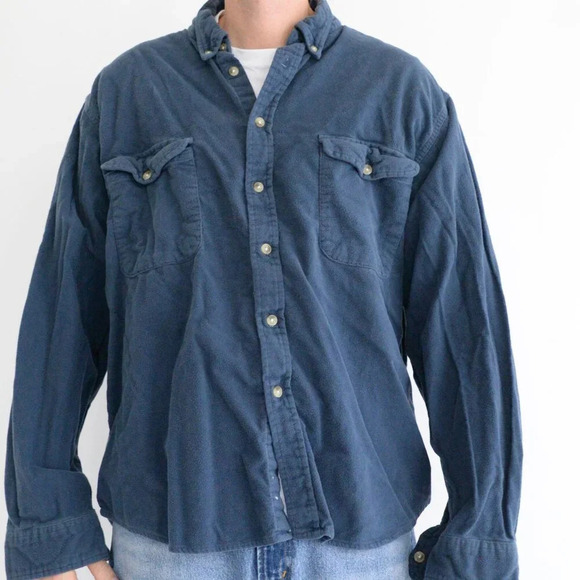 Other - VTG River Trader Fleece Outdoor Button Down Heavyweight 100 Percent Cotton Shirt